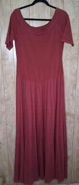 Ladies Soft Surroundings Cressida Dress Maxi Lined Rust Colored Size Medium Tall